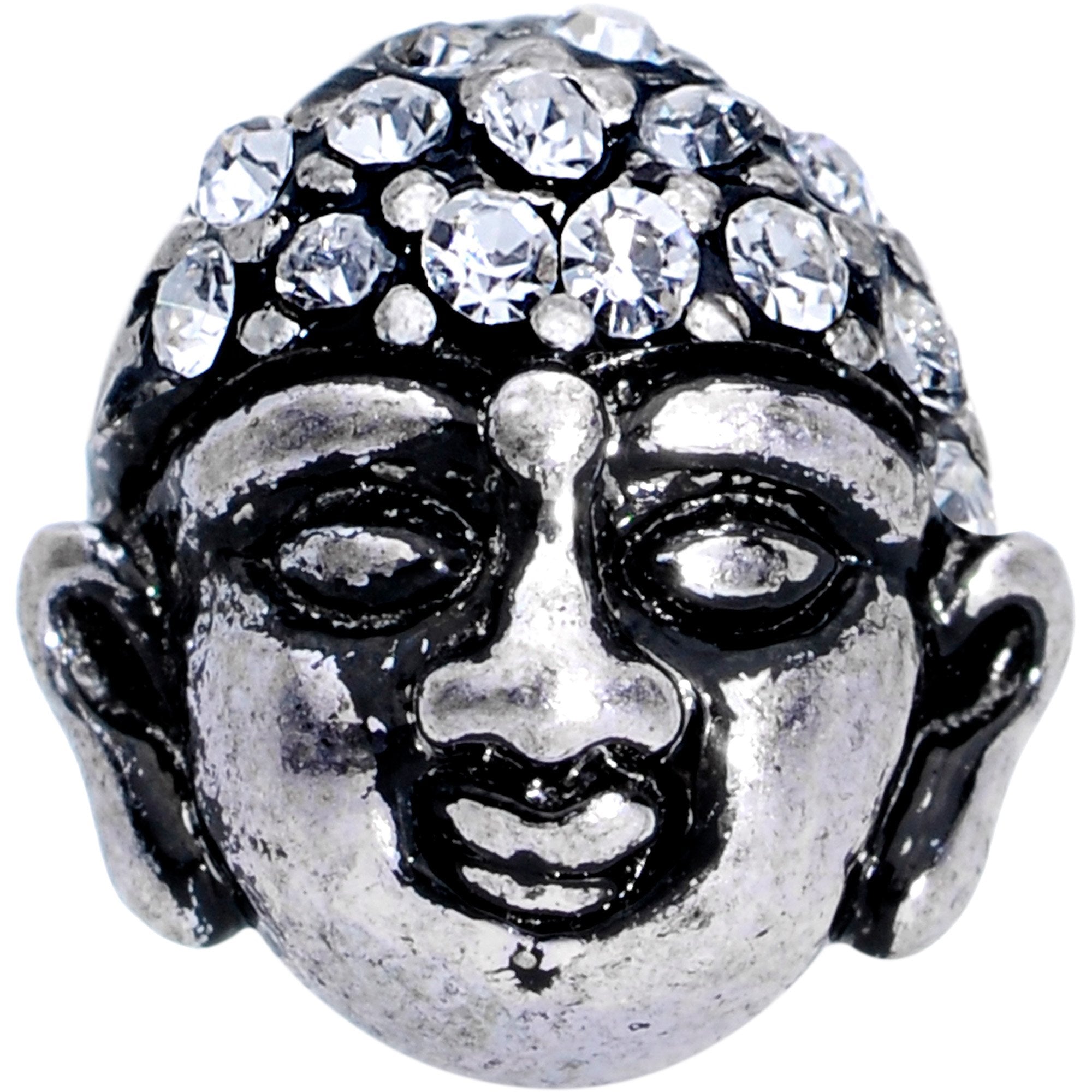 BodyCandy Clear Gem Expanding Buddha Brain Cartilage Tragus Stud — detail and construction