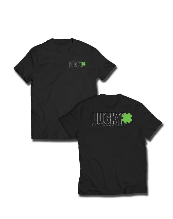 Lucky Logo Outline T-shirt - Black by Skates USA