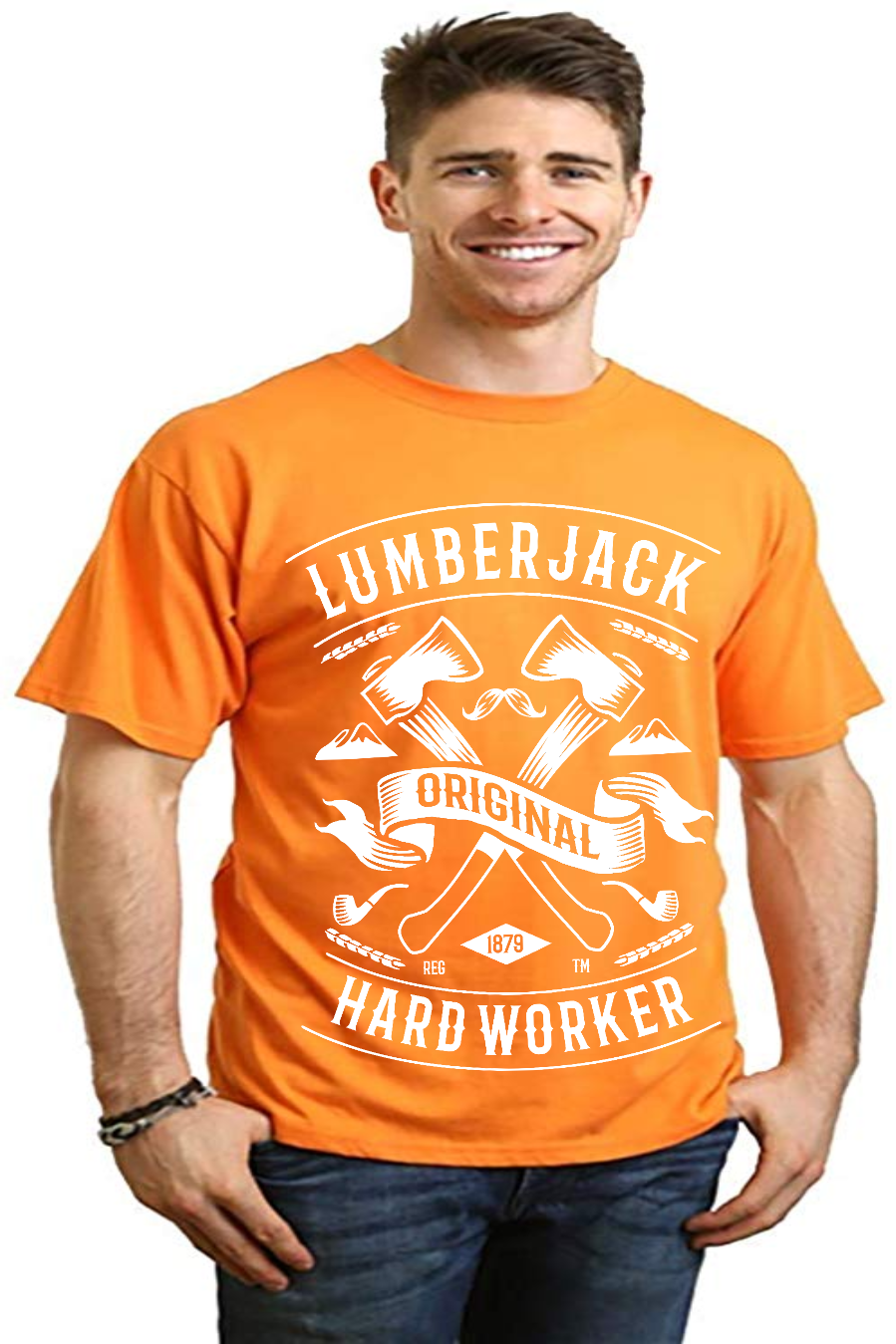 Spun Bamboo LumberJack Men's Bamboo Viscose/Organic Cotton Short Sleeve Graphic T-Shirt — packaging