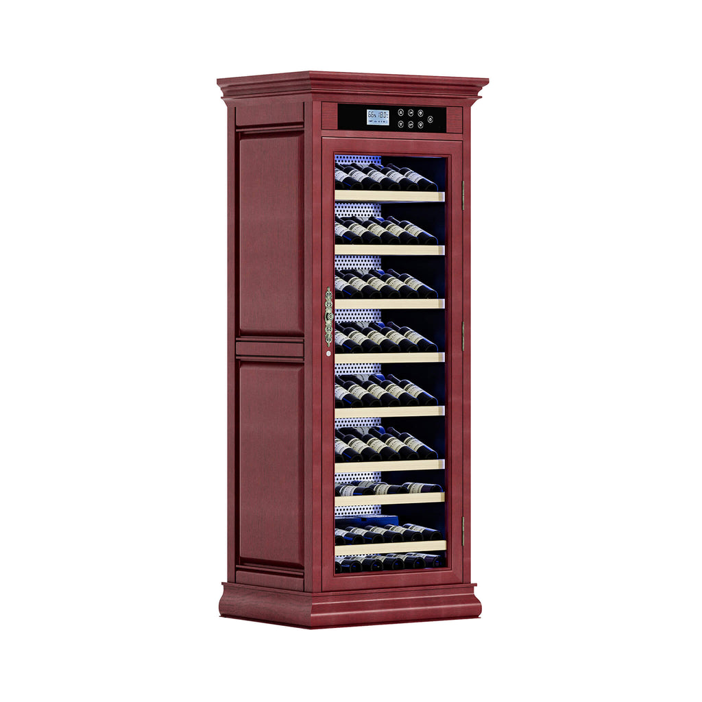 Nuvia 102-Bottle 10.6 Cu.Ft Wine Cooler Cabinet With LED Lighting And Temperature Control (SAK69027) – SAKSBY WHOLESALE, view