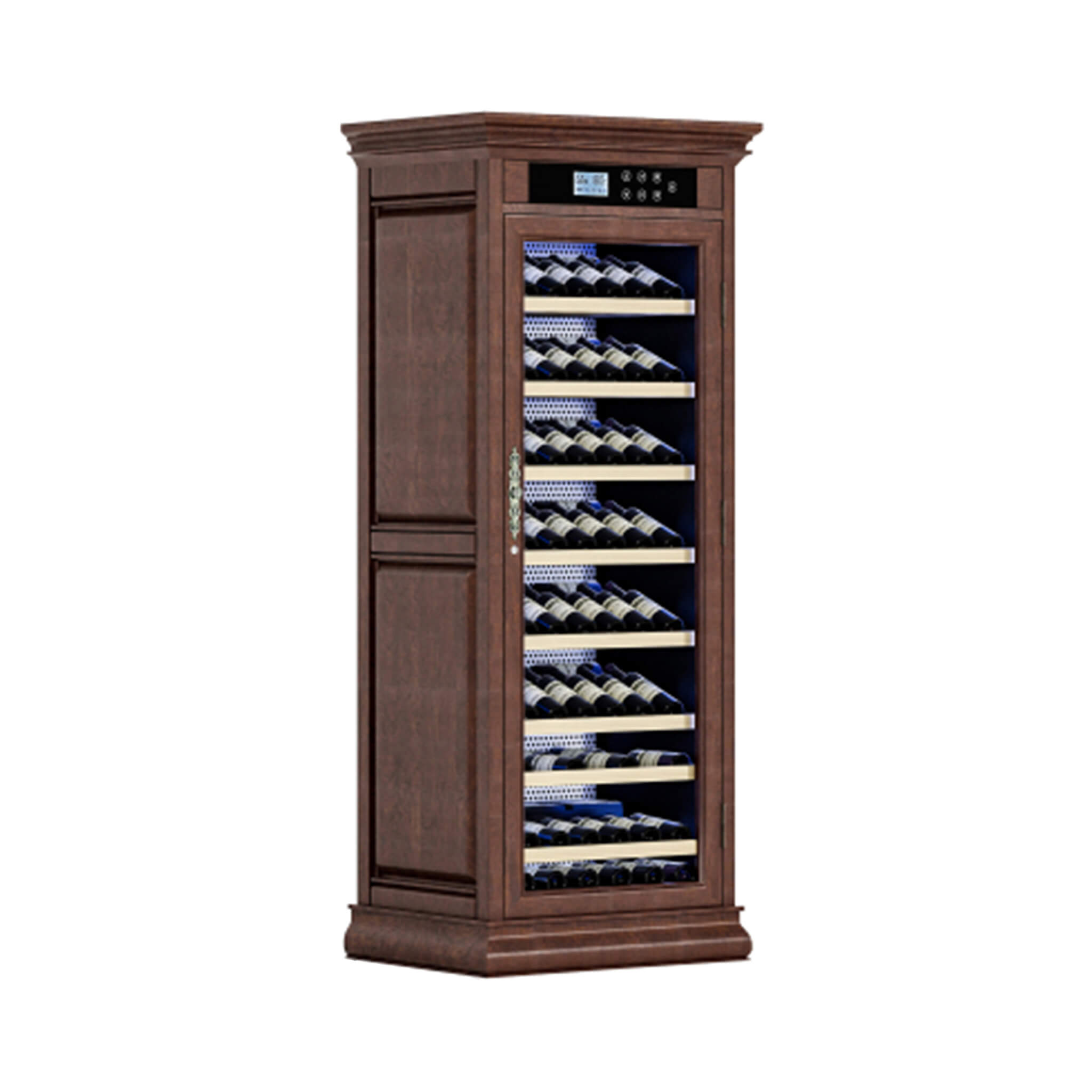 Nuvia 102-Bottle 10.6 Cu.Ft Wine Cooler Cabinet With LED Lighting And Temperature Control (SAK69027) – SAKSBY WHOLESALE, view