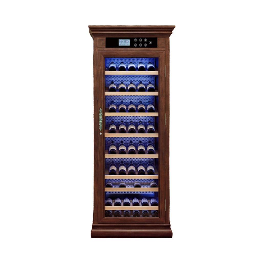 Nuvia 102-Bottle 10.6 Cu.Ft Wine Cooler Cabinet With LED Lighting And Temperature Control (SAK69027) – SAKSBY WHOLESALE