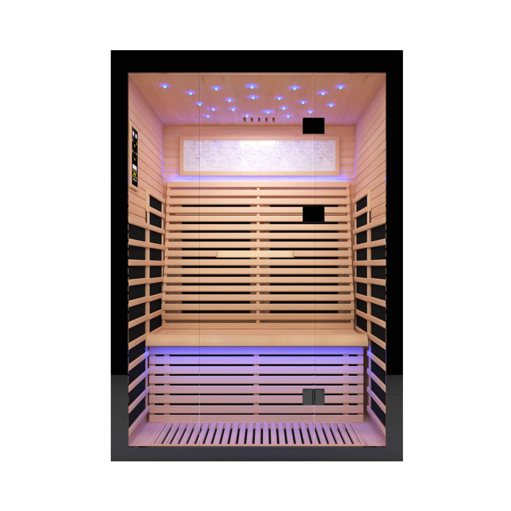 Thermora Flux Luxury 2-Person Canadian Hemlock Wood Far Infrared Home Sauna (SAK02184) – SAKSBY WHOLESALE