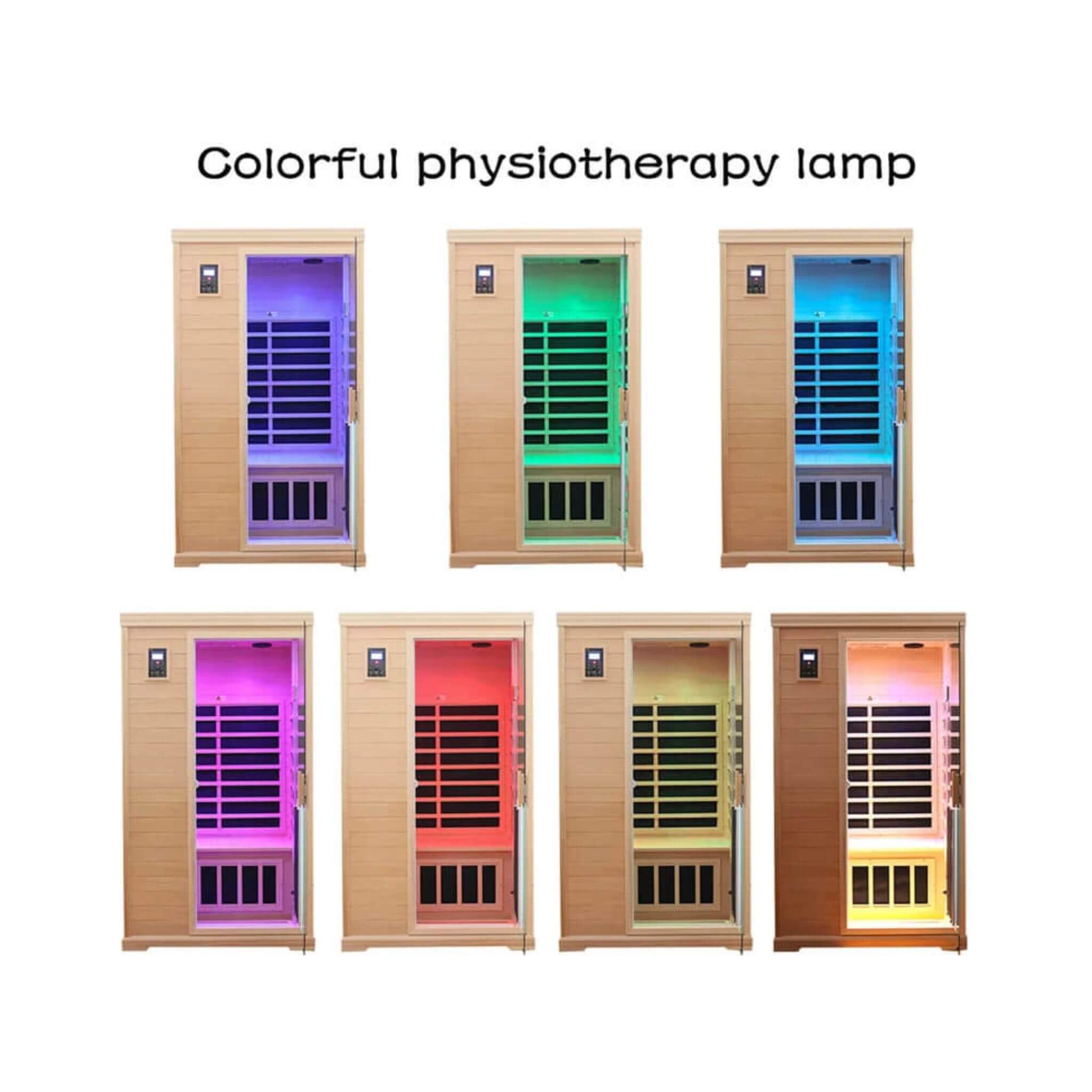 Thermora Ivara Luxury 2-Person Hemlock Wood FAR Infrared Sauna Room W/ Glass Door, 1750W (SAK81525) – SAKSBY WHOLESALE, view 