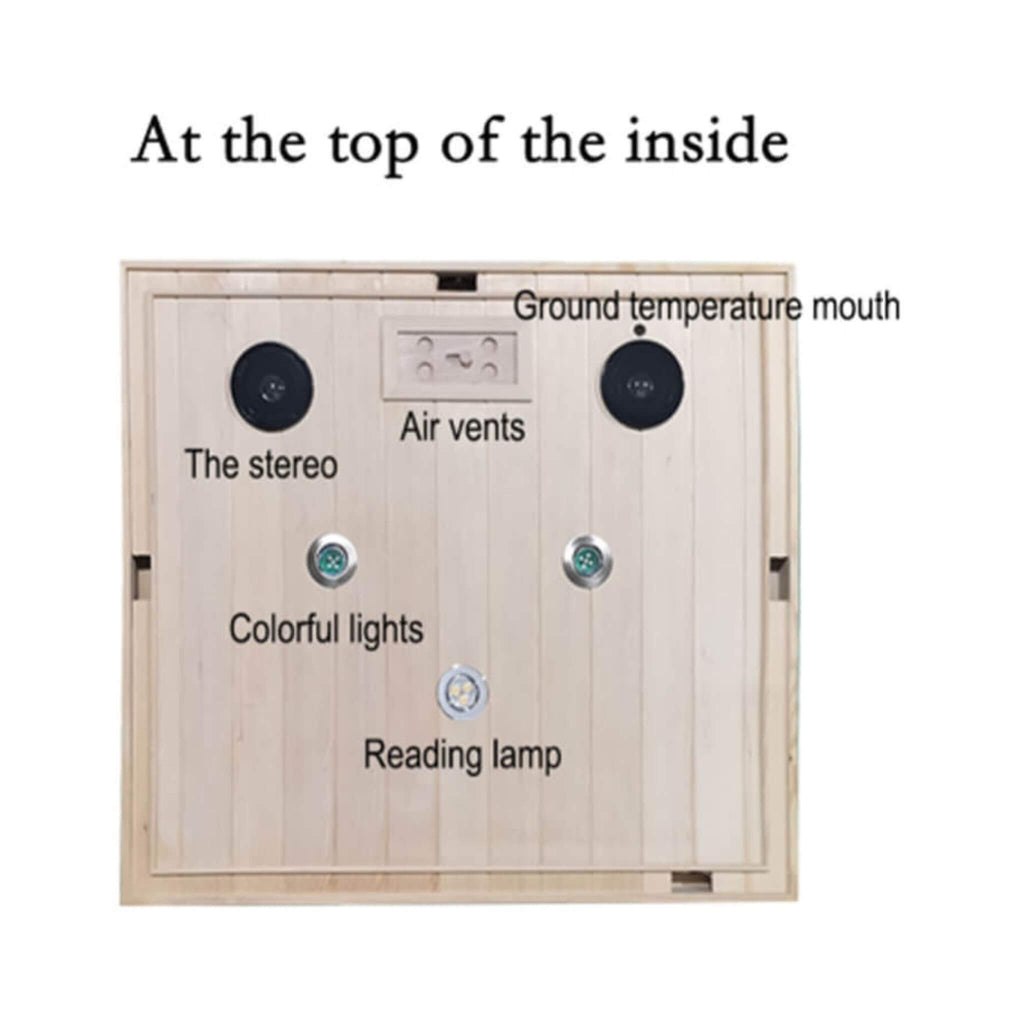 Thermora Ivara Luxury 2-Person Hemlock Wood FAR Infrared Sauna Room W/ Glass Door, 1750W (SAK81525) – SAKSBY WHOLESALE, view 