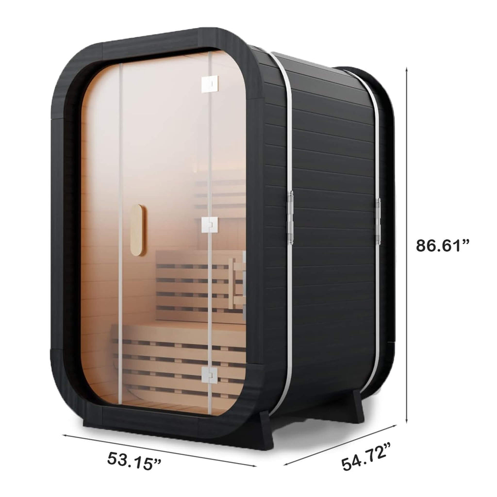 Thermora Lund Luxury 2-Person Outdoor Spruce Wood Cube Sauna Kit With 4.5KW Electric Stove (SAK74290) – SAKSBY WHOLESALE, vie