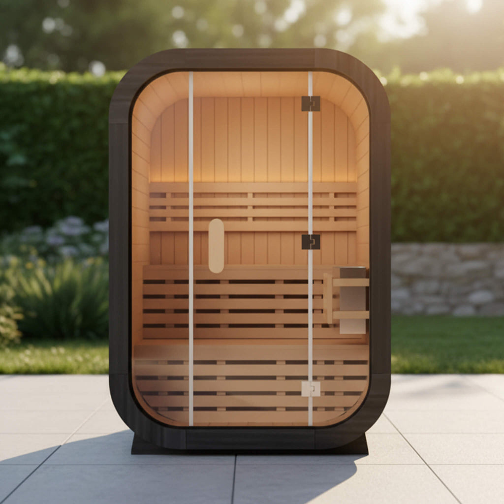 Thermora Lund Luxury 2-Person Outdoor Spruce Wood Cube Sauna Kit With 4.5KW Electric Stove (SAK74290) – SAKSBY WHOLESALE