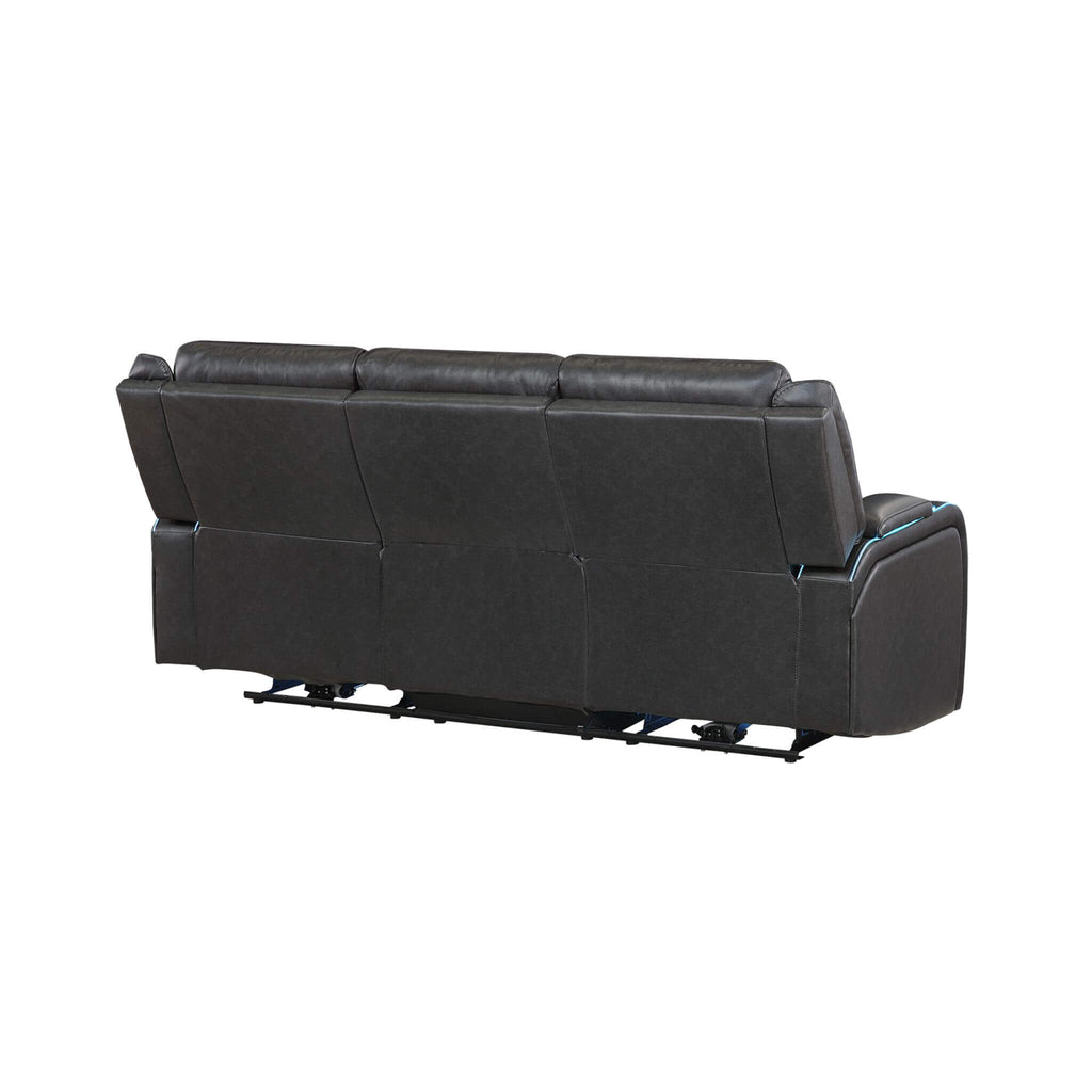 Nuvia Luxury 84-Inch Home Theater Power Reclining Sofa With LED Lights And Power Headrest (SAK83195) – SAKSBY WHOLESALE, view