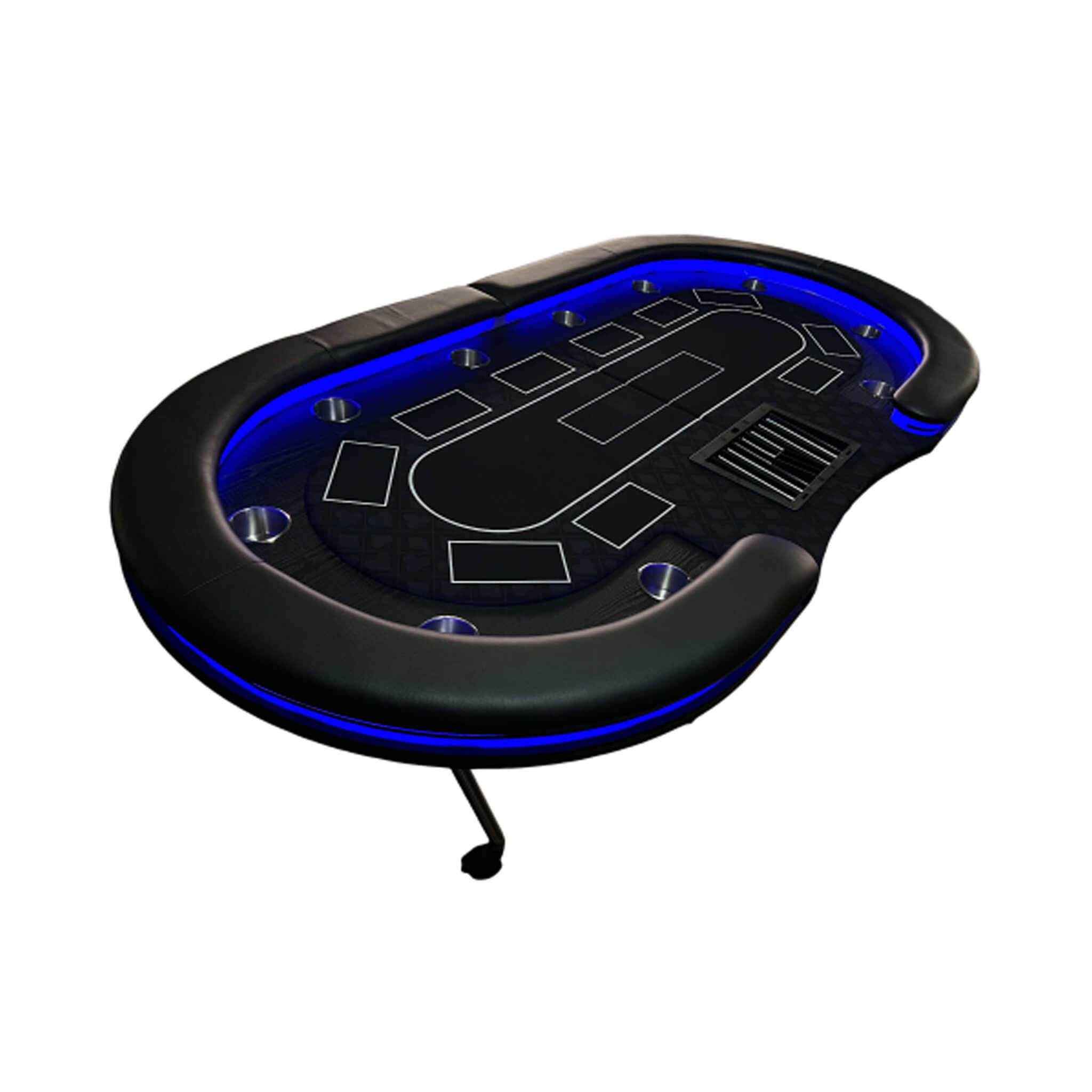 Luxury 94-Inch Foldable 10 Player Poker Table With LED, Wheels And Cup Holders (SAK24897) – SAKSBY WHOLESALE, view 8