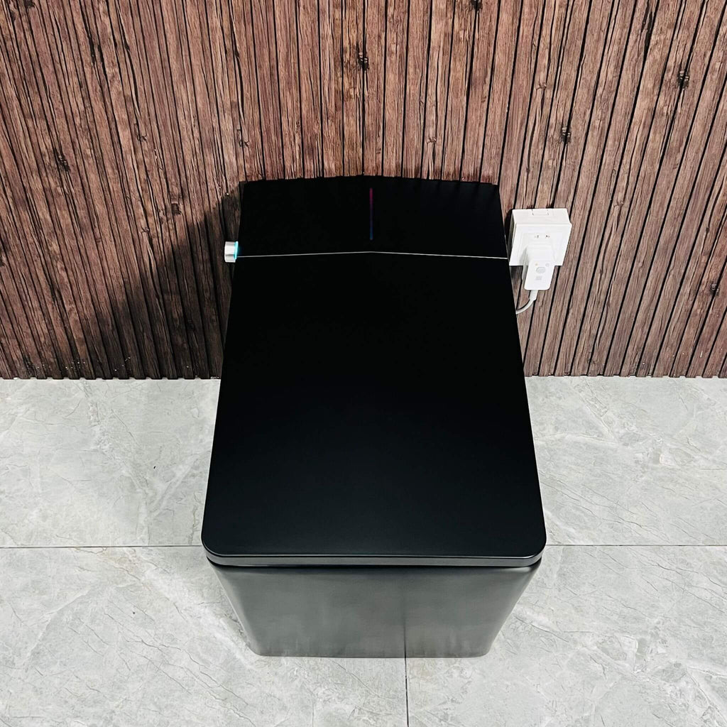 Nuvia Luxury Black Square Smart Toilet With Bidet, Remote, And Heated Seat (SAK45183) – SAKSBY WHOLESALE, view 4