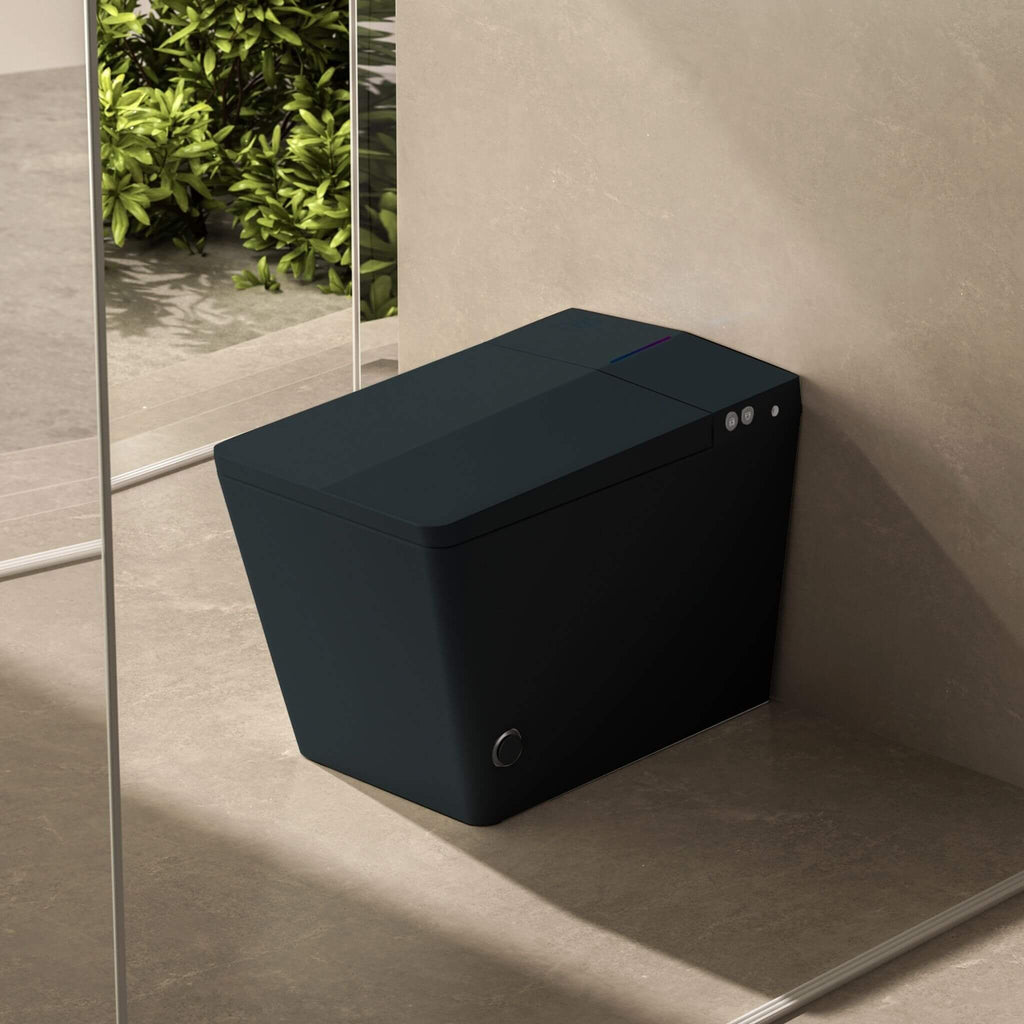 Nuvia Luxury Black Square Smart Toilet With Bidet, Remote, And Heated Seat (SAK45183) – SAKSBY WHOLESALE, view 3