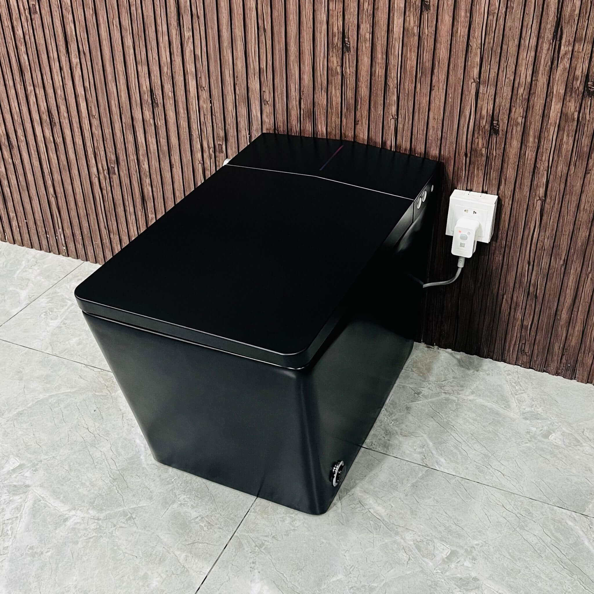 Nuvia Luxury Black Square Smart Toilet With Bidet, Remote, And Heated Seat (SAK45183) – SAKSBY WHOLESALE, view 12
