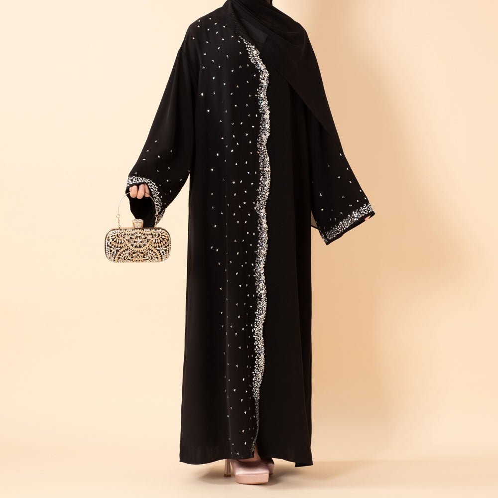 Mariam's Collection Luxury Black Starry Diamond Abaya  (MOA240) — lifestyle worn / used context