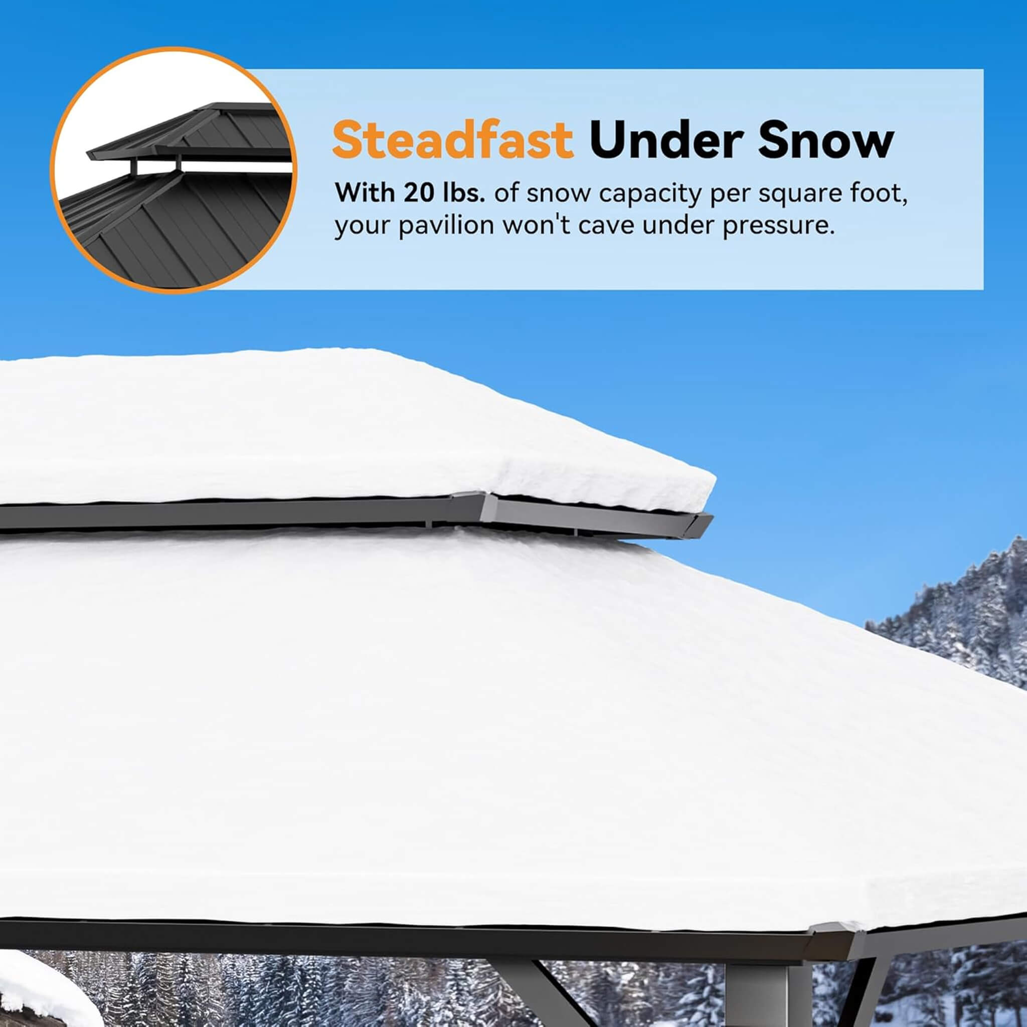 Alora Luxury Double Roof Hardtop Aluminum Gazebo With Decor Hooks, Mosquito Nettings, And LED Lights (SAK91824) – SAKSBY WHOL