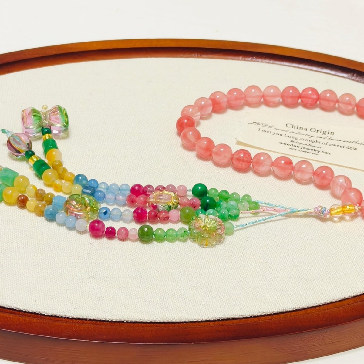 Mariam's Collection Luxury Elegance Fancy 33 Muslim Agate Tasbeeh with Tassels (MR083) — lifestyle worn / used context