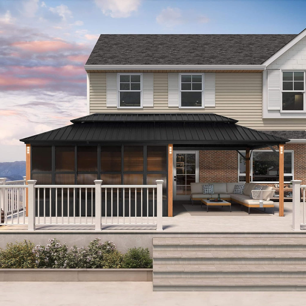 Alora Oasis Luxury Heavy-Duty Hardtop Sunroom With Aluminum Frame And LED Lights (SAK79102) – SAKSBY WHOLESALE, view 21