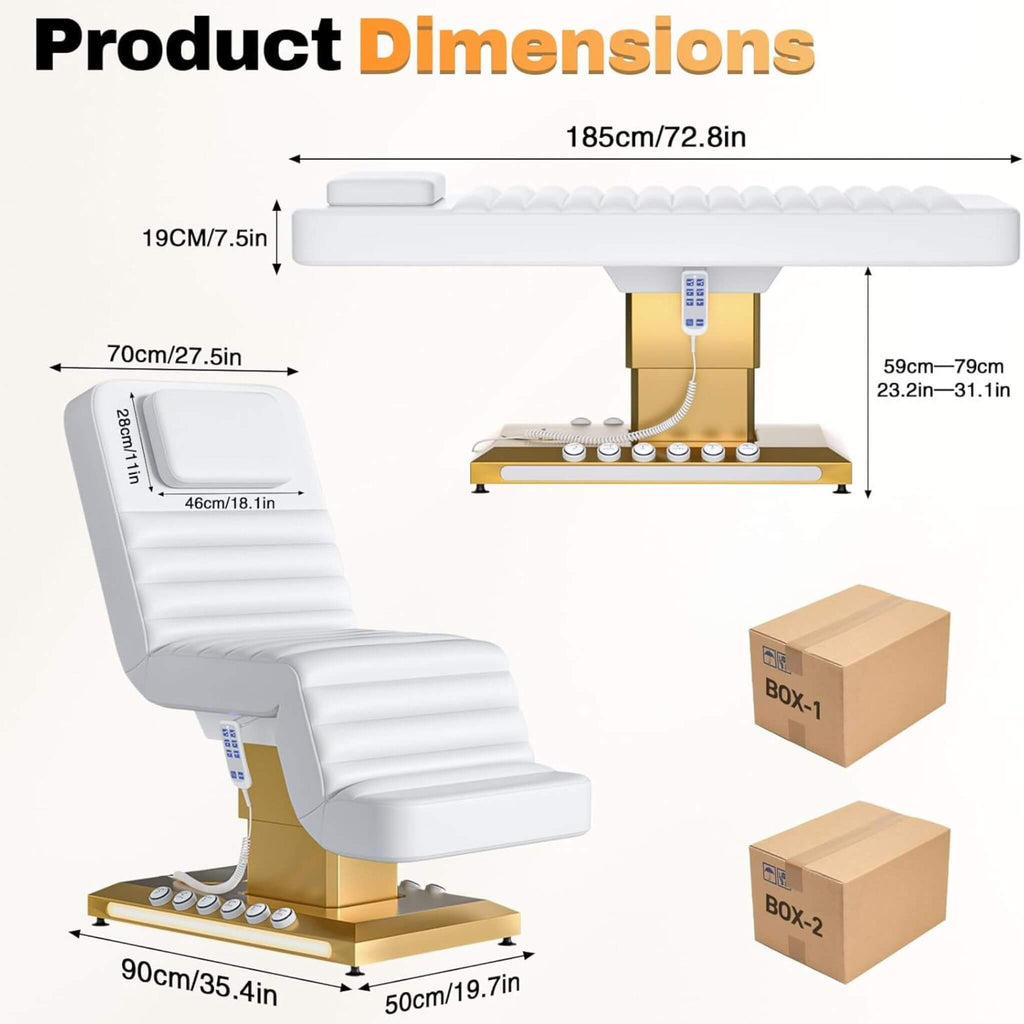 Luxury Height Adjustable 4-Motor Electric Massage Table With Lift And Foot Pedal (SAK63297) – SAKSBY WHOLESALE, view 6