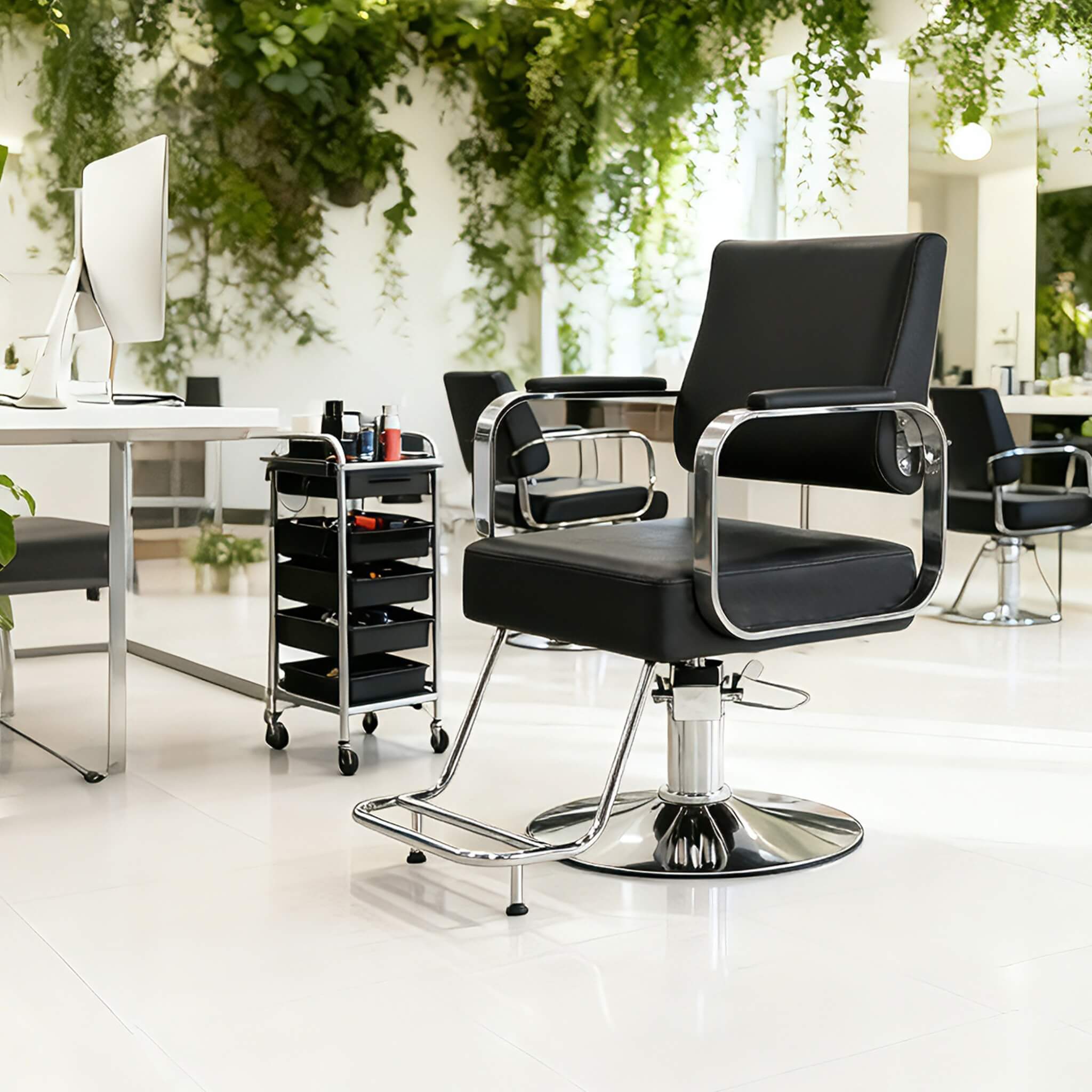 Luxury Height-Adjustable Barber Chair With 360-Degree Swivel (SAK64103) – SAKSBY WHOLESALE, view 9