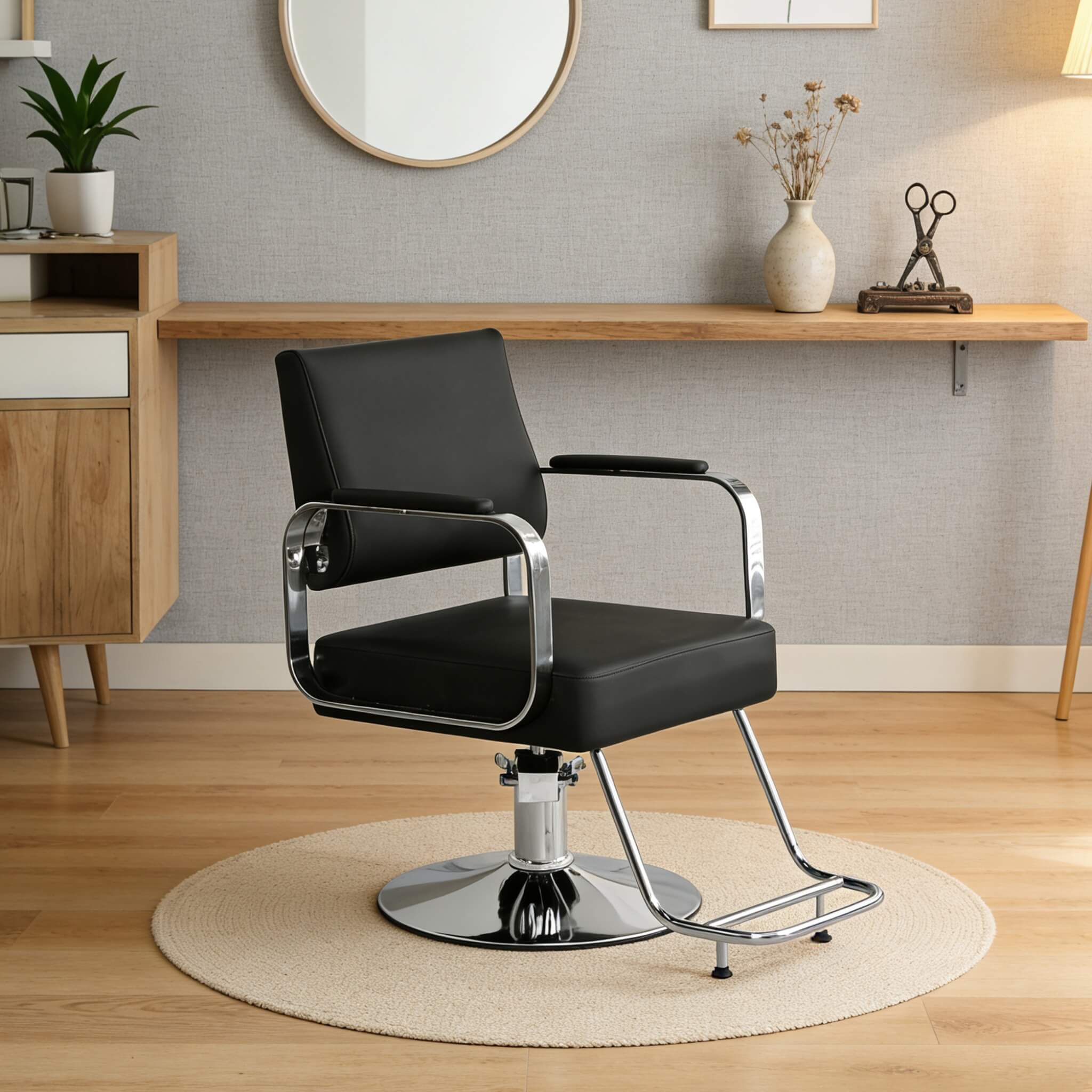 Luxury Height-Adjustable Barber Chair With 360-Degree Swivel (SAK64103) – SAKSBY WHOLESALE, view 10