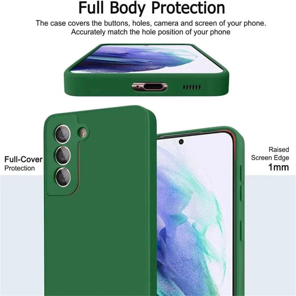 Luxury Silicone Case for Samsung Galaxy S24/S20/S21/S22/S23/Note 10/20 - Premium Liquid Protection & Sleek Design