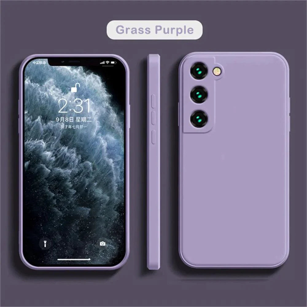Luxury Silicone Case for Samsung Galaxy S24/S20/S21/S22/S23/Note 10/20 - Premium Liquid Protection & Sleek Design