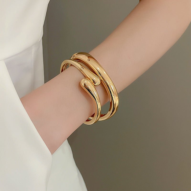 Mariam's Collection Luxury Minimalist Glossy High-grade Shiny Bracelets -   Simple Temperament… — product on model