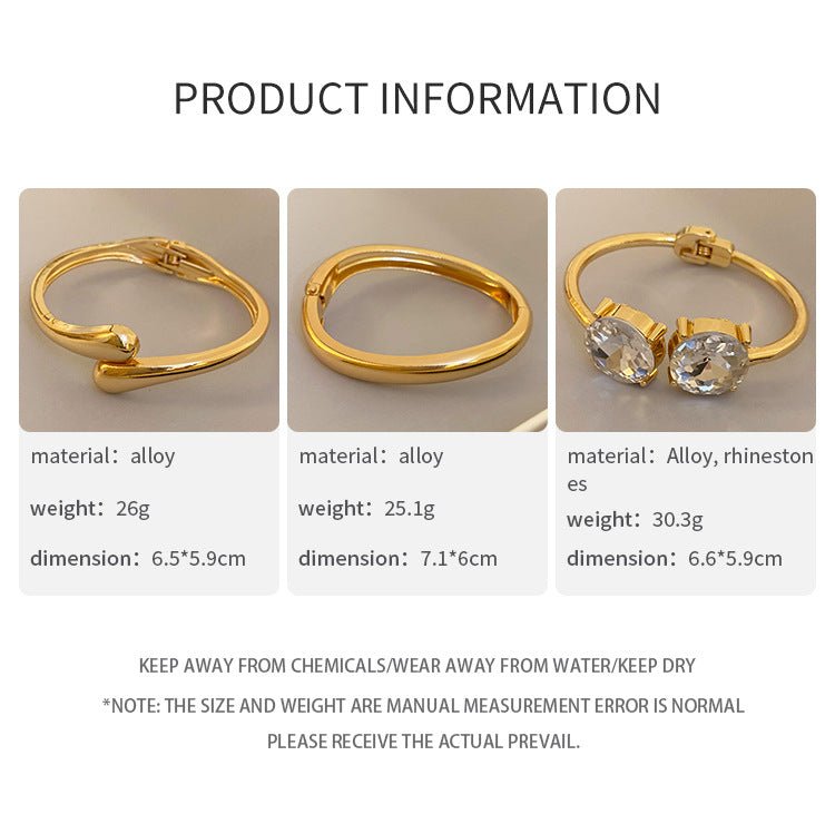 Mariam's Collection Luxury Minimalist Glossy High-grade Shiny Bracelets -   Simple Temperament… — Mariam's Collection branding close-up