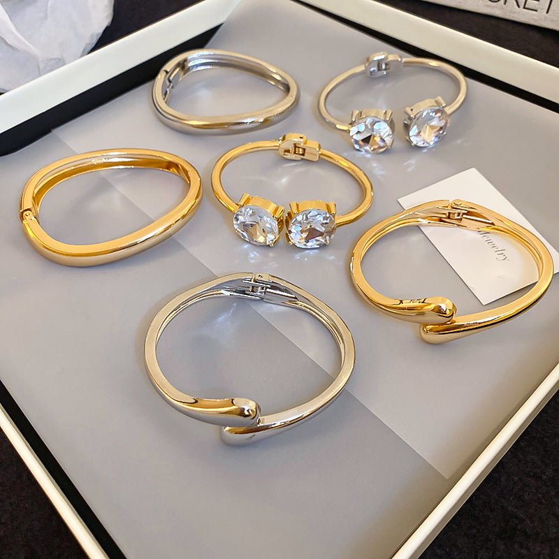 Mariam's Collection Luxury Minimalist Glossy High-grade Shiny Bracelets -   Simple Temperament… — fabric or material detail