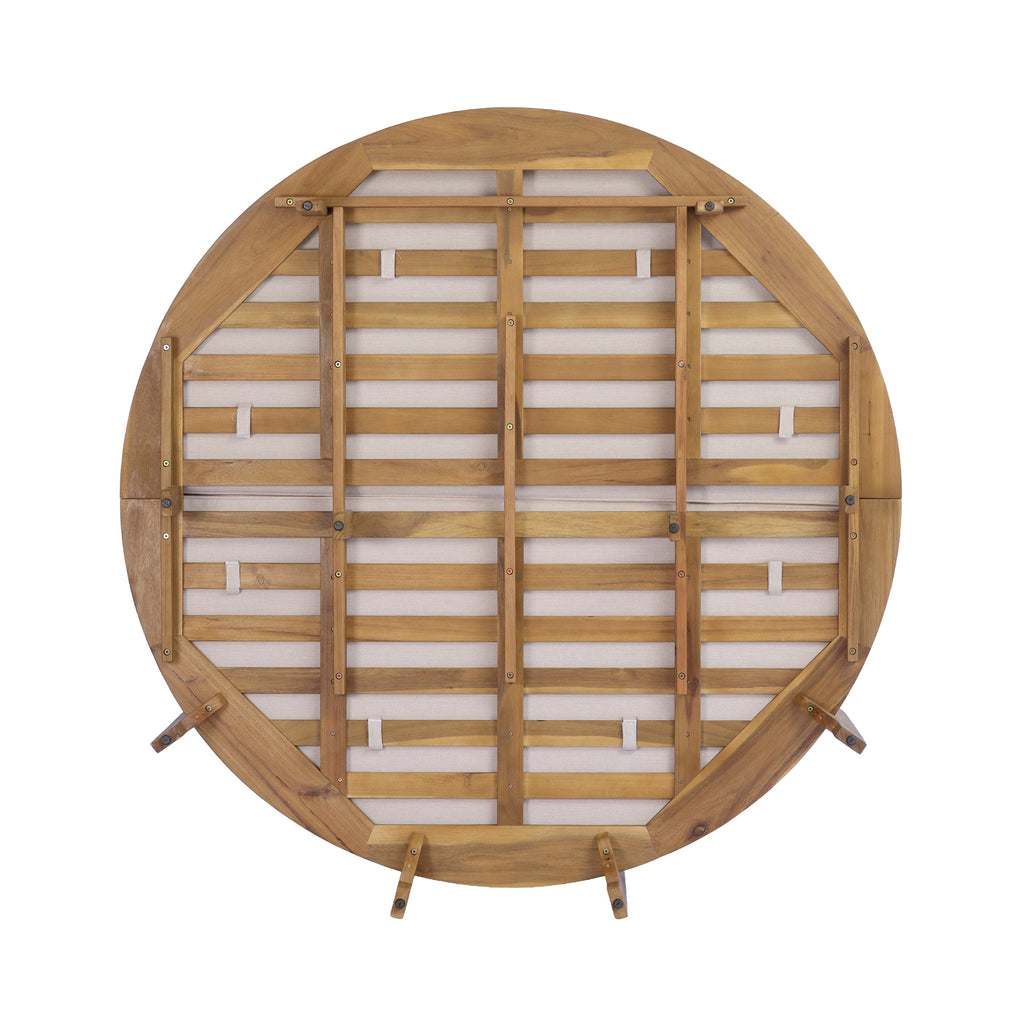 Alora Luxury Outdoor Acacia Wood Round Daybed With Cushions And Pillows (SAK40613) – SAKSBY WHOLESALE, view 19