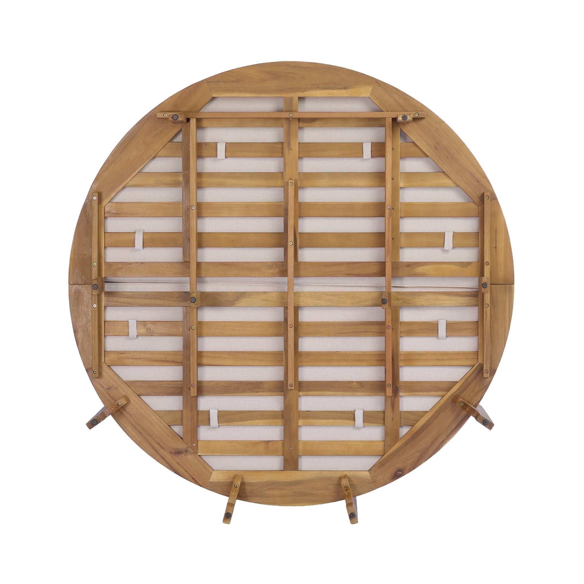Alora Luxury Outdoor Acacia Wood Round Daybed With Cushions And Pillows (SAK40613) – SAKSBY WHOLESALE, view 19