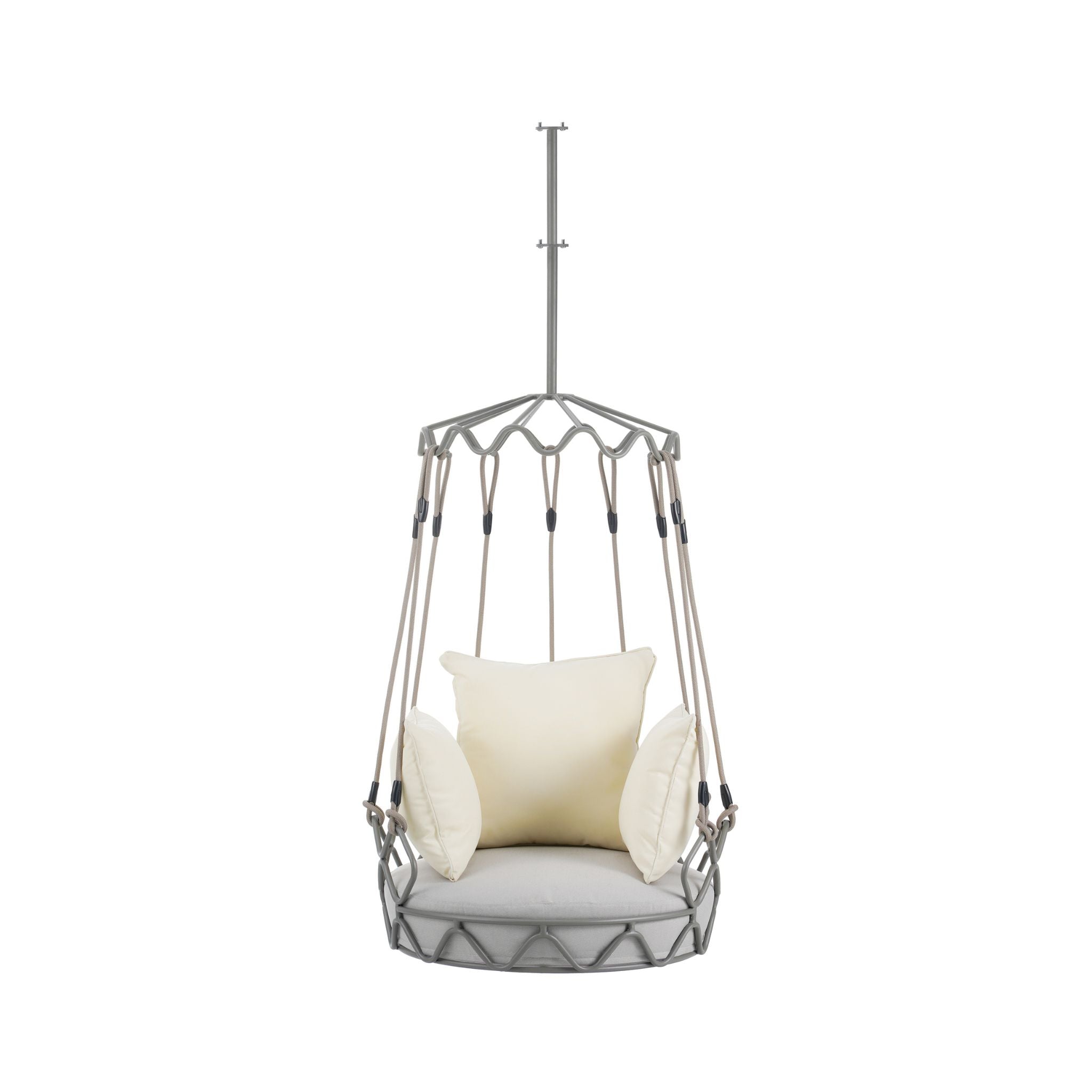 Alora Luxury Outdoor Hanging Basket Porch Swing Chair With UV Resistant Cushions (SAK95678) – SAKSBY WHOLESALE, view 3