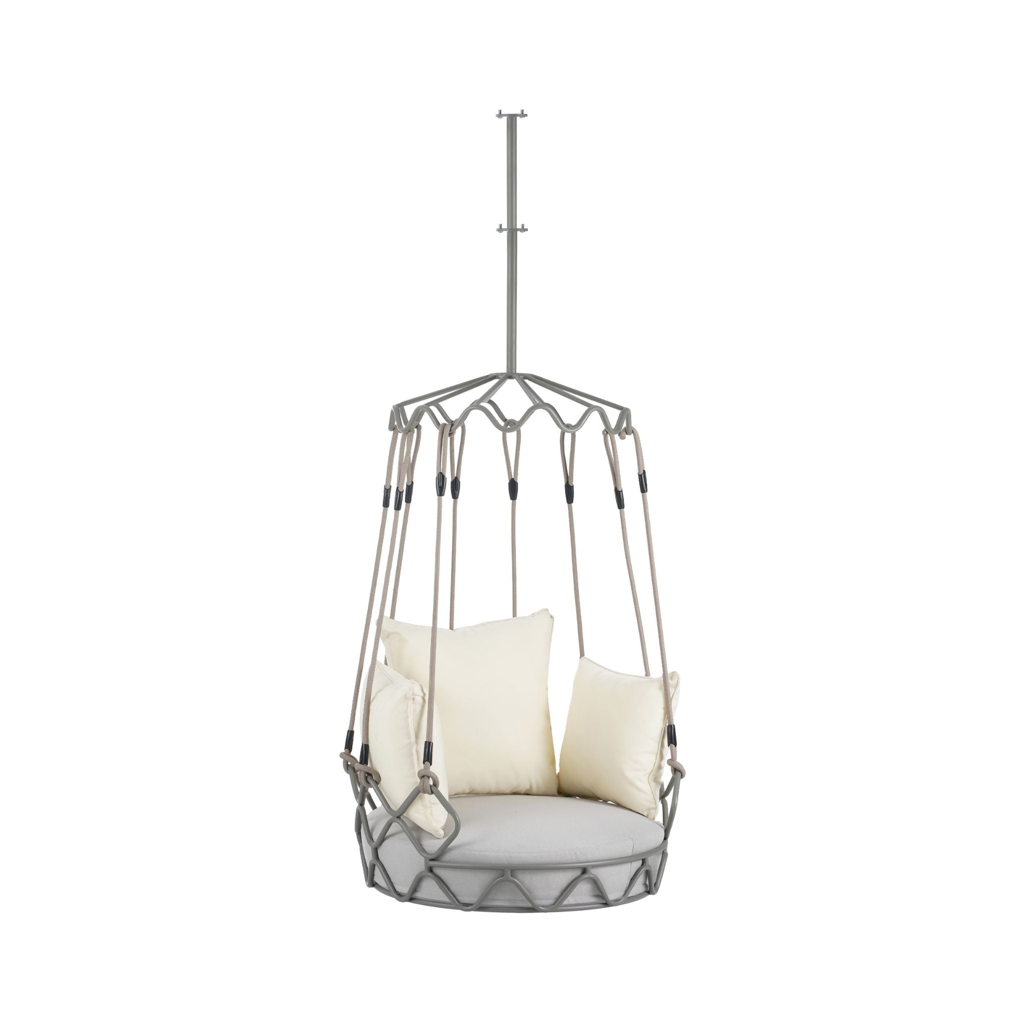 Alora Luxury Outdoor Hanging Basket Porch Swing Chair With UV Resistant Cushions (SAK95678) – SAKSBY WHOLESALE, view 12