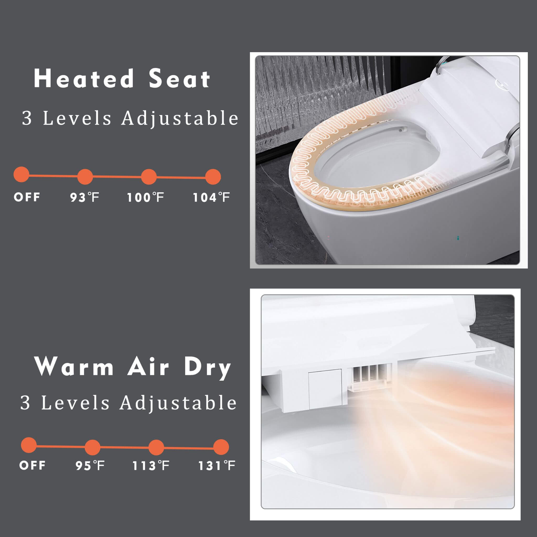 Nuvia Luxury Smart Toilet With Built-In Auto Open And Close Bidet Seat, Foot Sensor, LED Display And Night Light (SAK31256) –