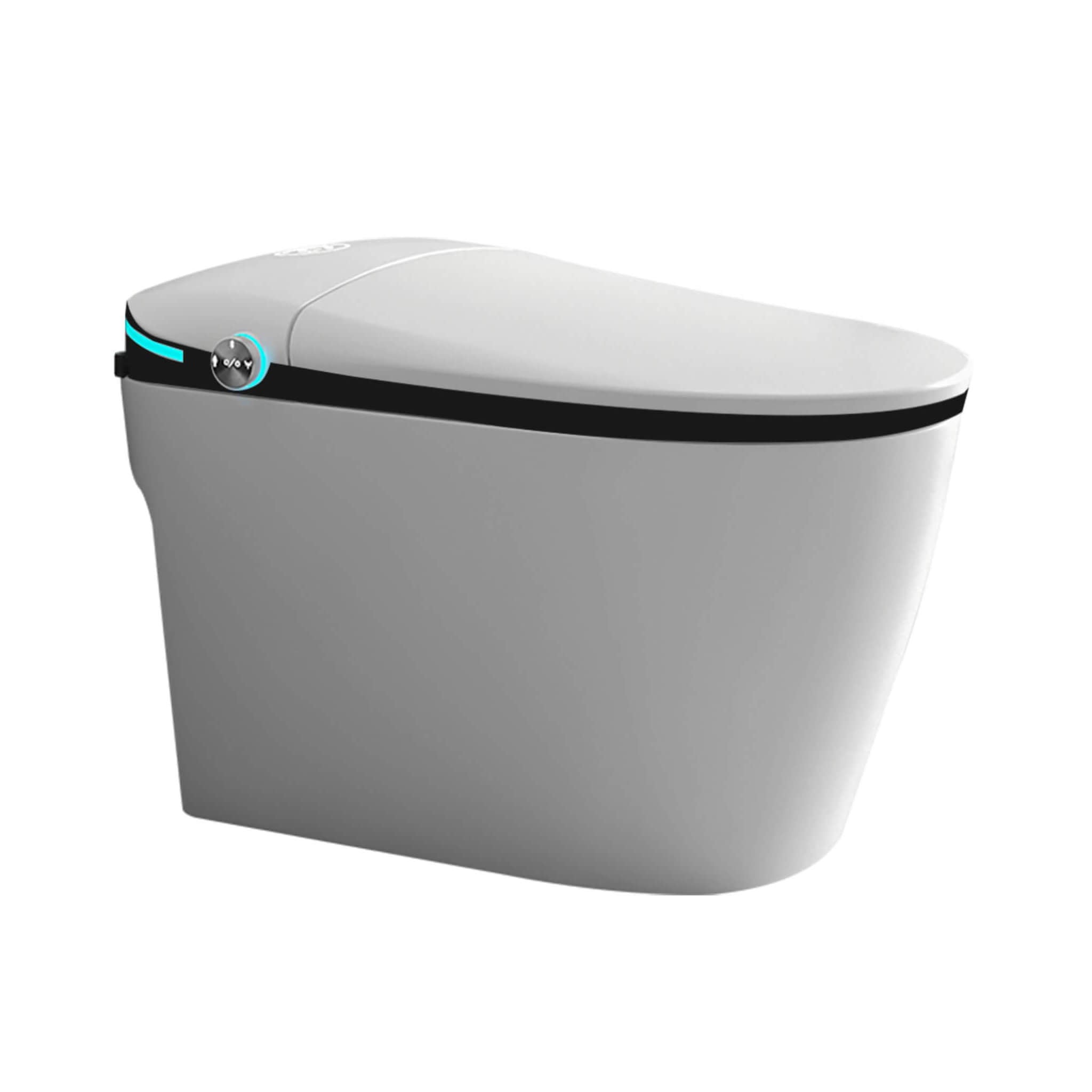 Nuvia Luxury Smart Toilet With Built-In Auto Open And Close Bidet Seat, Foot Sensor, LED Display And Night Light (SAK31256) –