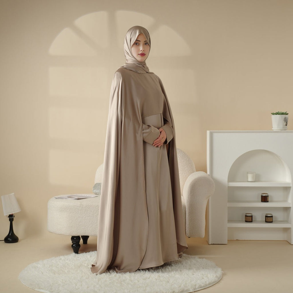 Mariam's Collection Luxury Wedding Abaya 3-Piece Bridal Abaya Set (MOA044) — detail shot 8