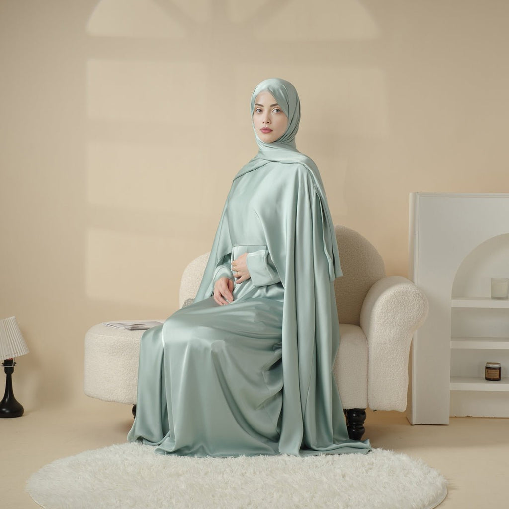 Mariam's Collection Luxury Wedding Abaya 3-Piece Bridal Abaya Set (MOA044) — detail shot 10