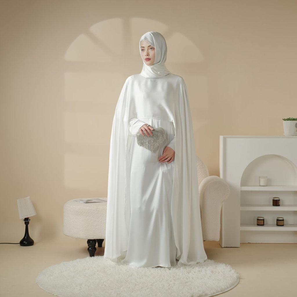 Mariam's Collection Luxury Wedding Abaya 3-Piece Bridal Abaya Set (MOA044) — feature highlight