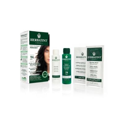 Herbatint 1N Noir Black Hair Dye: Natural, Ammonia & Paraben-Free Permanent Color for Sensitive Scalp