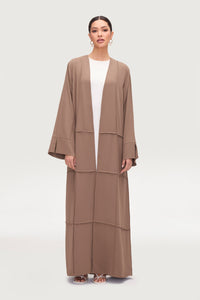 Lylah Everyday Open Abaya - Truffle Abayas Veiled 