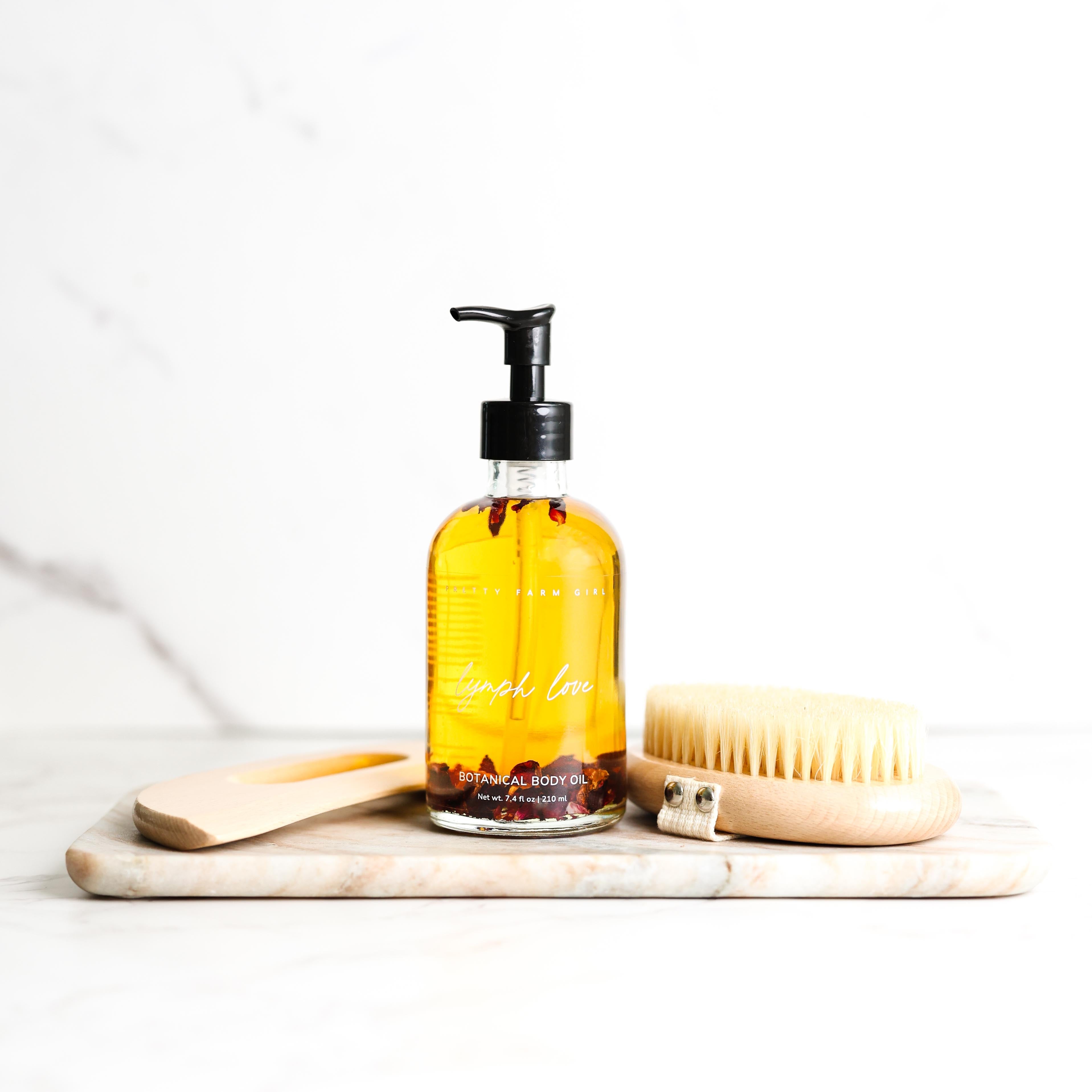 Pretty farm girl Body Care Lymphatic Routine Kit — lifestyle context