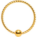 BodyCandy 20G 3/8 Gold Tone Anodized So Twisted Captive Style Seamless Ring — main product shot