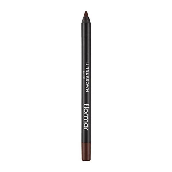 Flormar Ultra Brown Eyeliner - Soft-Tipped, Intensely Pigmented, Pearlescent & Matte Finish - 1 Piece