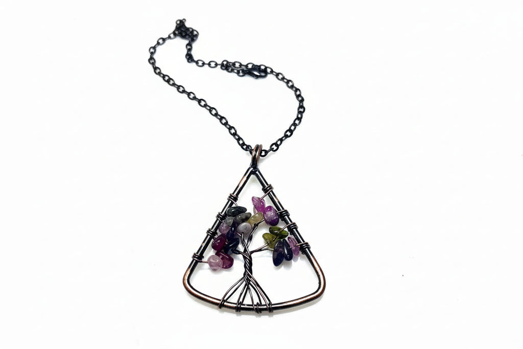 Just Neat Stuff Triangle Gemstone Tree of Life — main product shot
