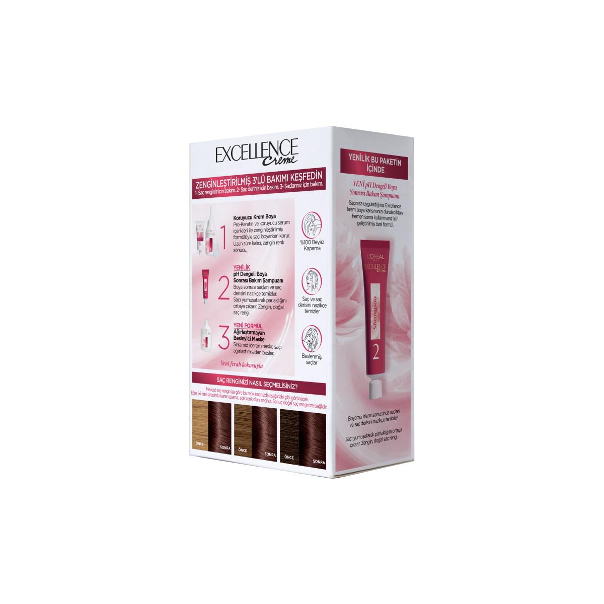 L'Oreal Paris Excellence Creme 4.15 Charming Coffee Hair Dye: 100% Grey Coverage, Long-Lasting Color & Keratin Protection