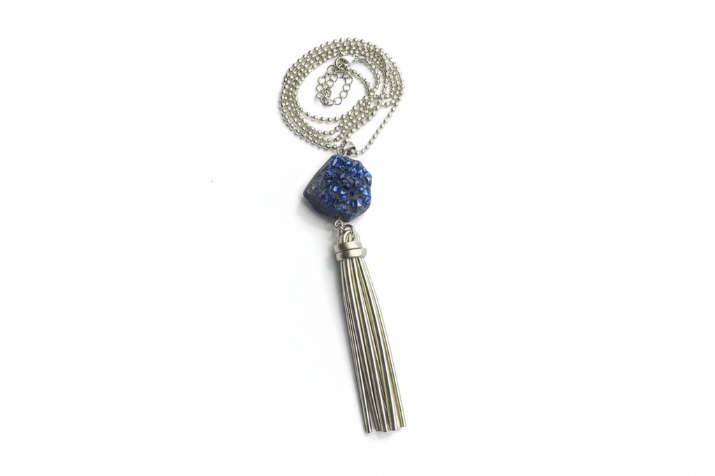 Just Neat Stuff Quartz Necklace — back view