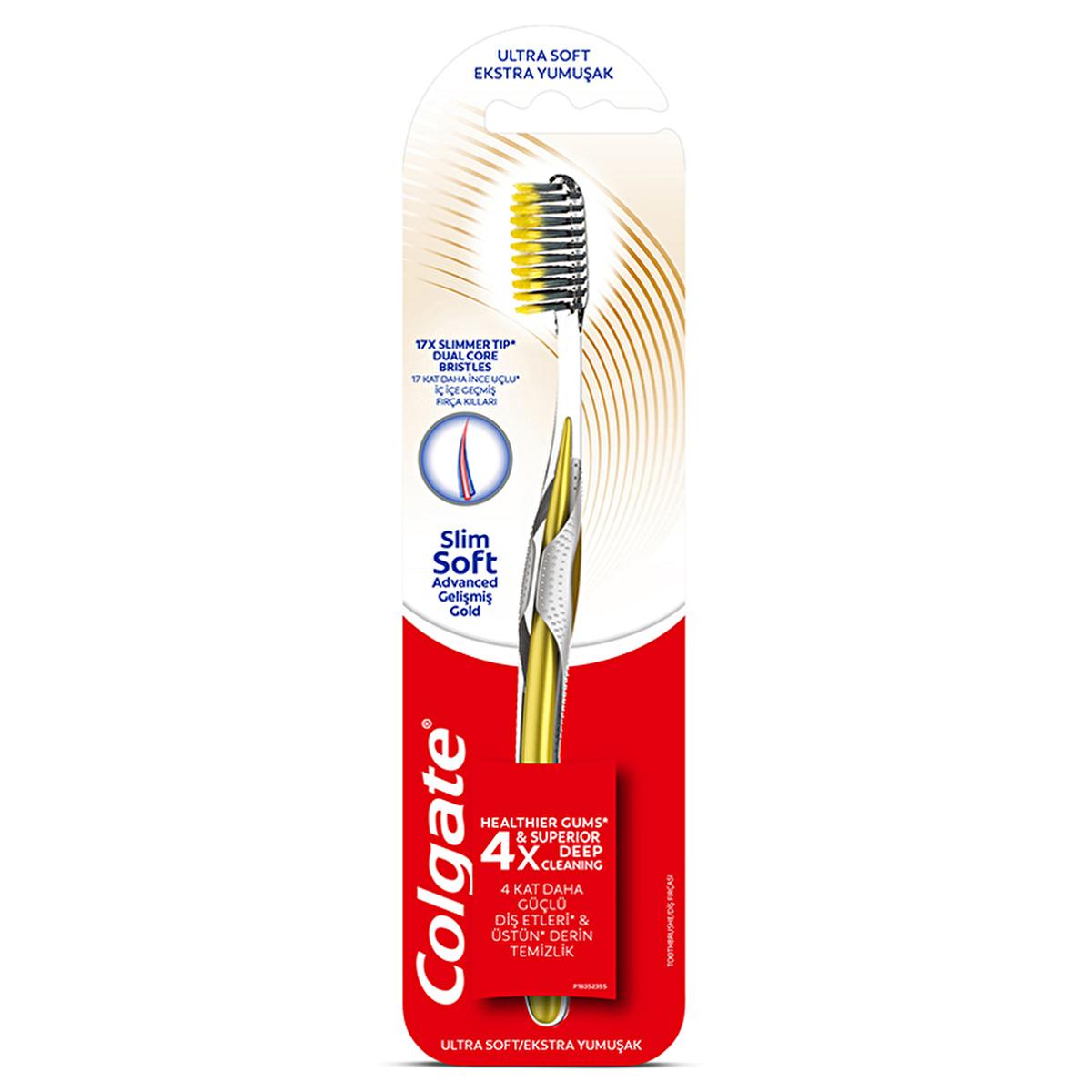 Colgate Advanced Charcoal Toothbrush - Extra Soft Bristles for Gentle Deep Cleaning