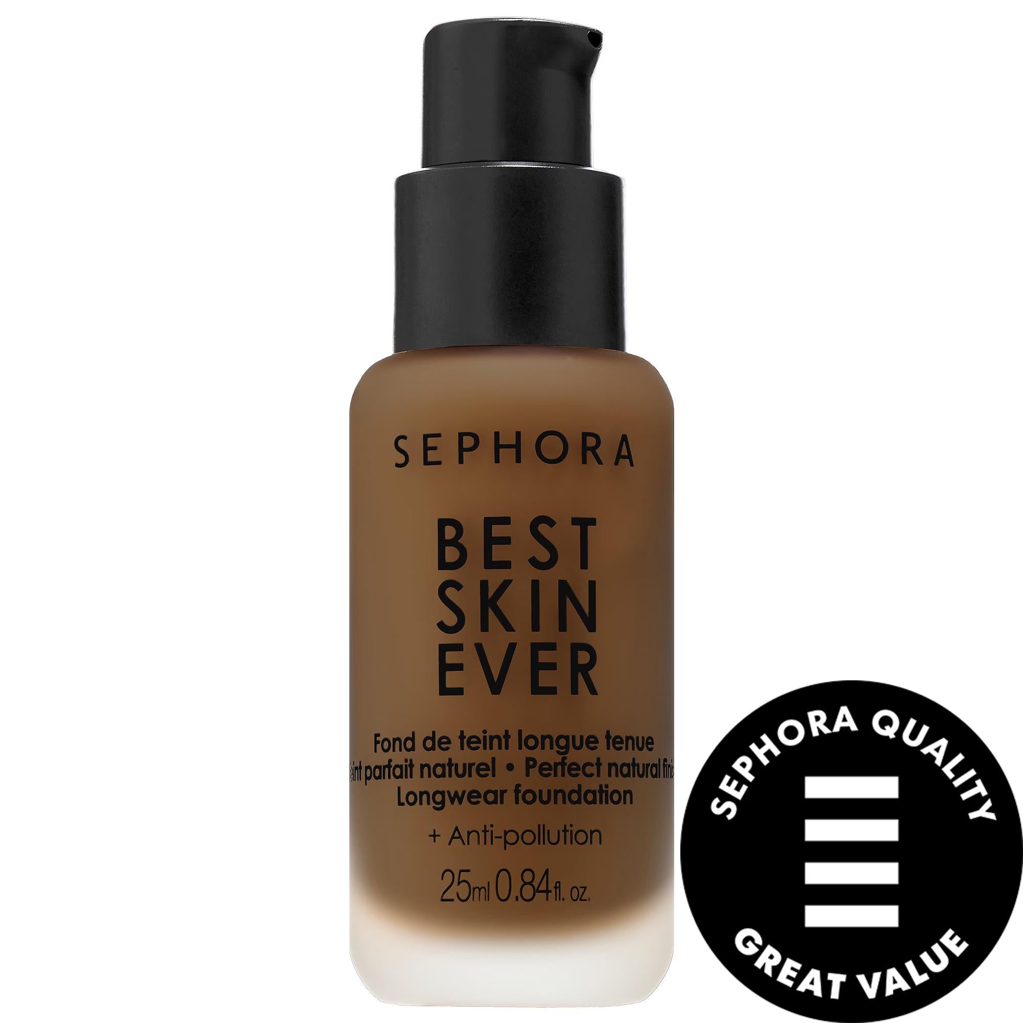 Best Skin Ever: Hydrating Liquid Foundation - Natural Finish, Medium Coverage, Anti-Pollution - Makeup with Hyaluronic Acid & Recycled Glass Bottle