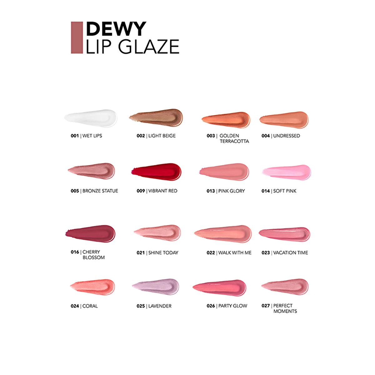 Flormar Dewy Lip Glaze: Hydrating, Non-Sticky Lip Gloss with Shea Butter for Lasting Shine & Smooth Lips - Wet Lips 001