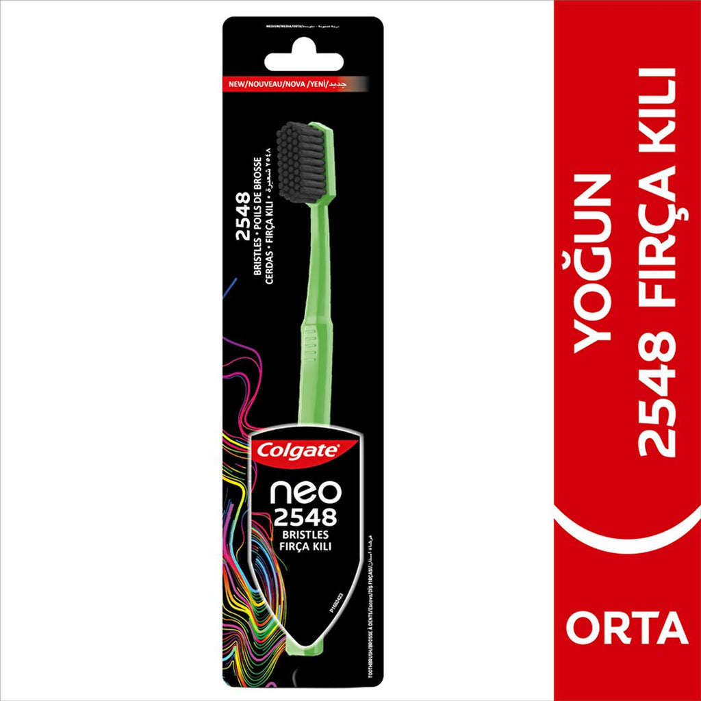 Colgate Colgate Neo Toothbrush - Manual Toothbrush with Dense 2546 Bristles, Medium Hardness, 6 Color Options