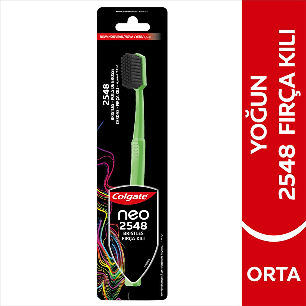 Colgate Colgate Neo Toothbrush - Manual Toothbrush with Dense 2546 Bristles, Medium Hardness, 6 Color Options